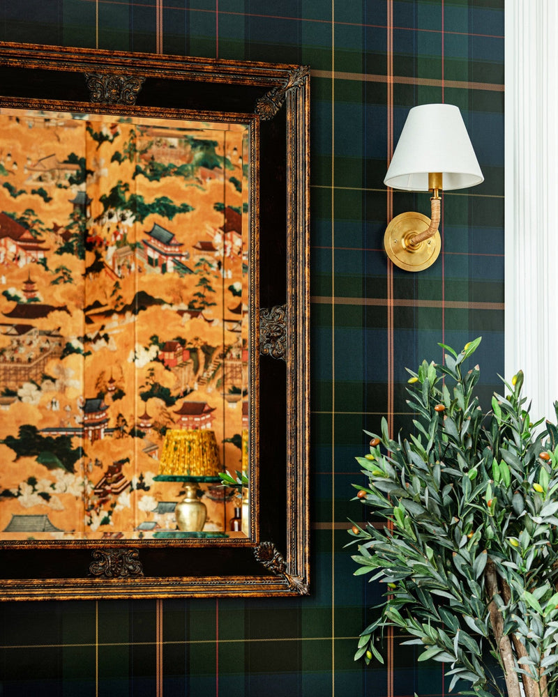 Mind The Gap - EQUESTRIAN PLAID Green Wallpaper - WP30110