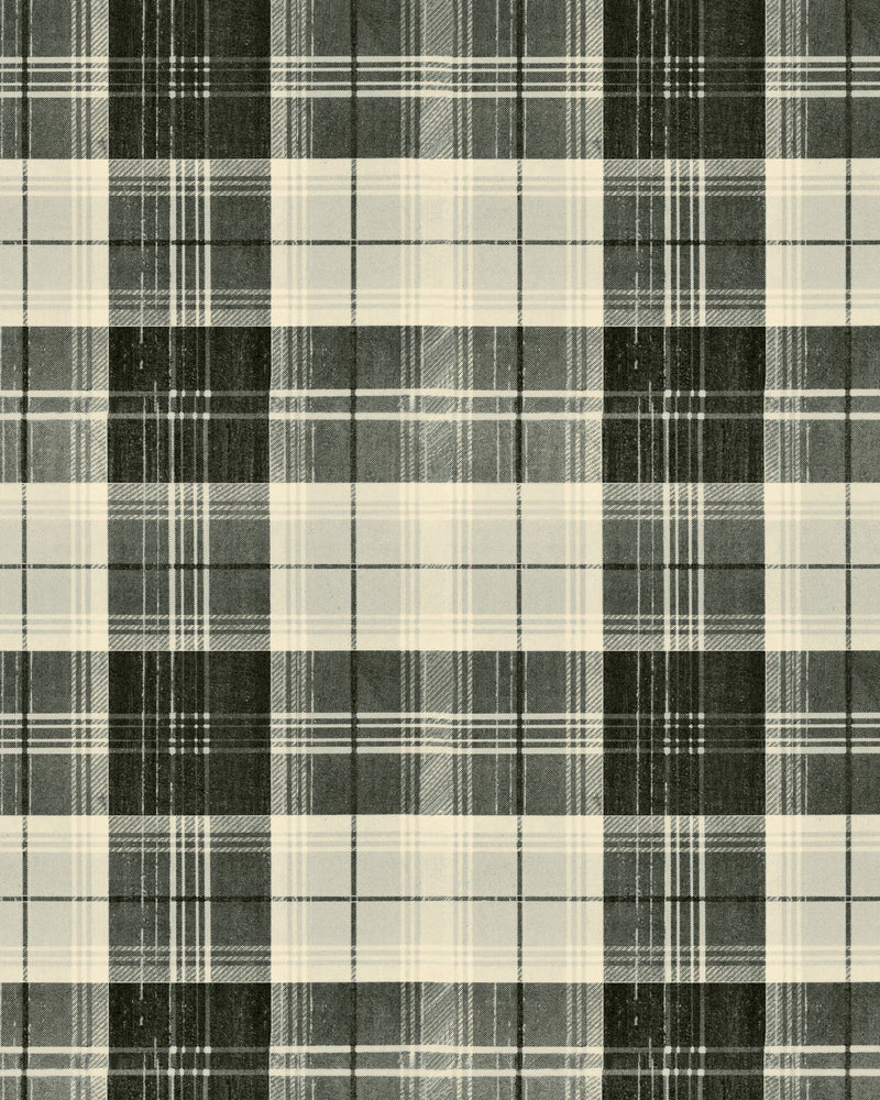 Mind The Gap - COUNTRYSIDE PLAID Charcoal Wallpaper - WP30011