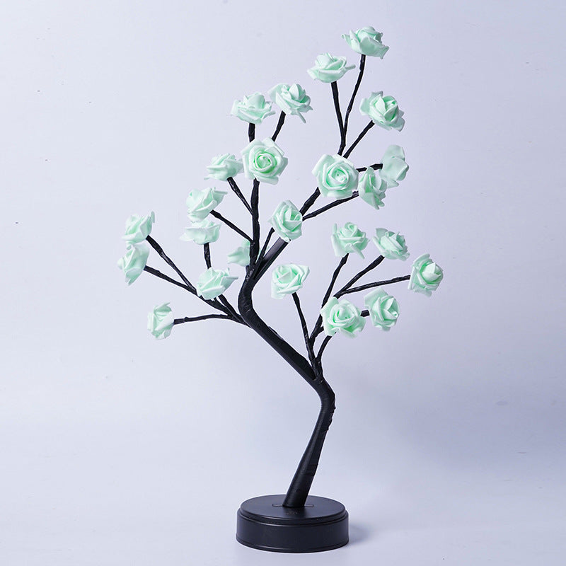 Rose Flower Tree Table Lamp – USB Fairy Night Light Decoration. glodeco