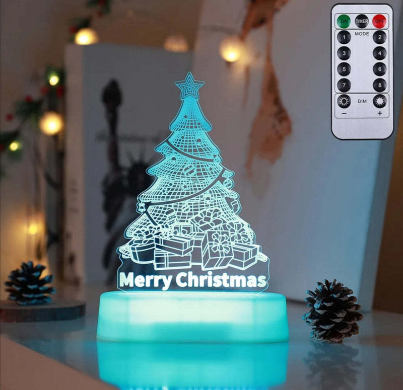 Christmas 3D LED Night Light Acrylic Lamp – Kids Gift Decor. glodeco