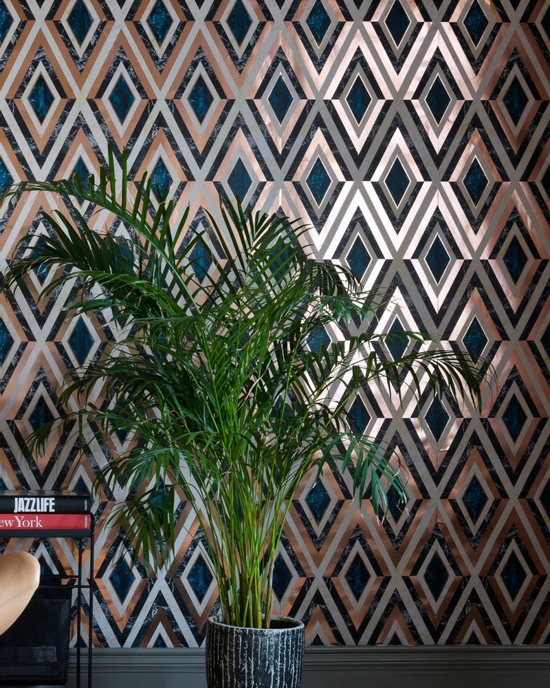 Mind The Gap - DIAMONDS in Copper Metallic edition Wallpaper - WP20291