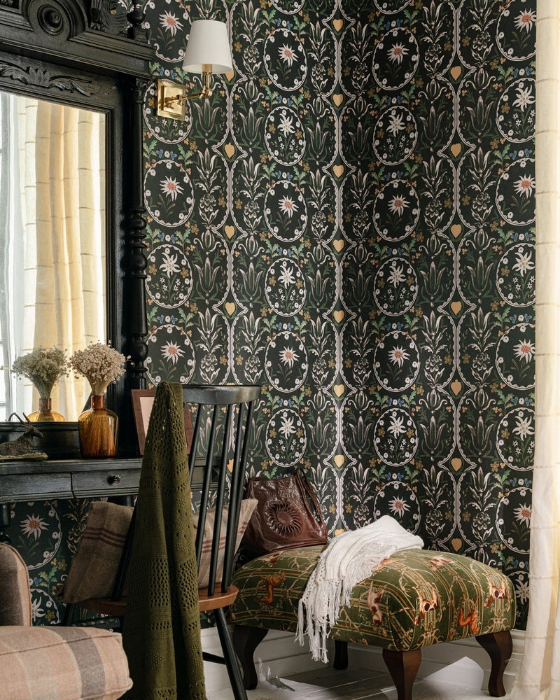 Mind The Gap - EDELWEISS Cypress Green Wallpaper - WP20695