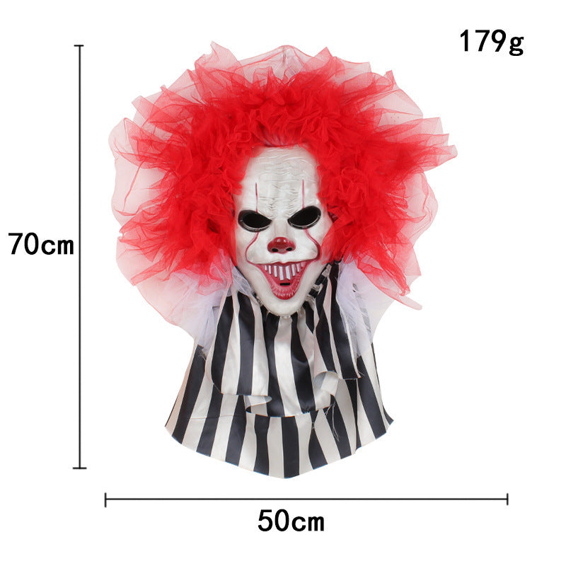 Halloween Horror Clown Wreath Door Hanging Garland Home Decor. glodeco