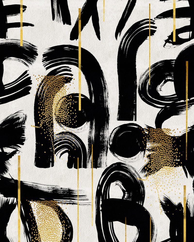 Mind The Gap - GESTURAL ABSTRACTION White Wallpaper - WP20332