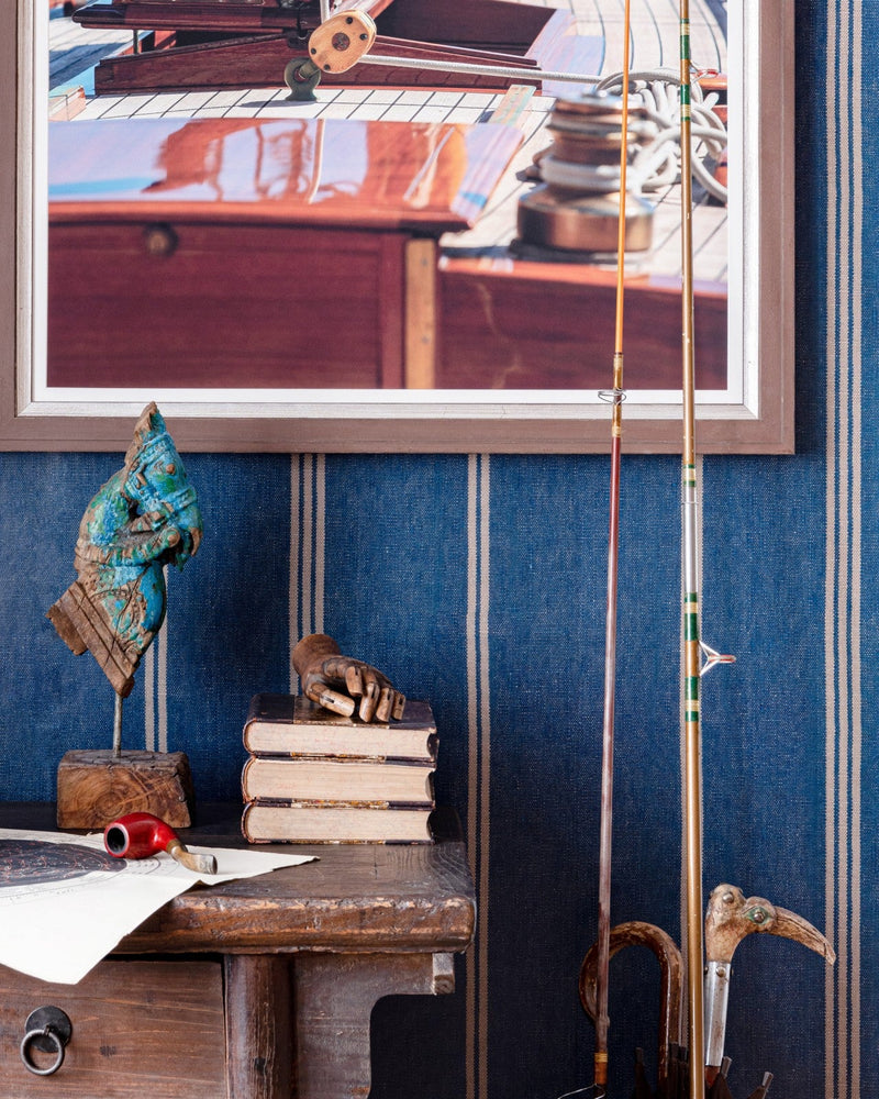 Mind The Gap - KATALIN STRIPE Seaport Blue Wallpaper - WP30070