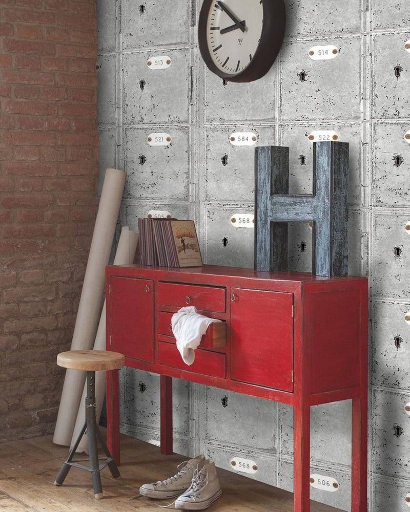 Mind The Gap - LOCKER ROOM White Premium Wallpaper - WP20107