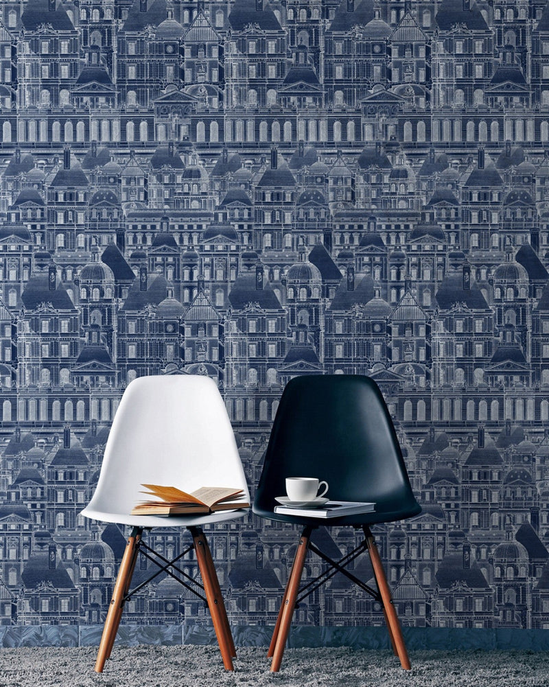 Mind The Gap - LOUVRE Blue Wallpaper - WP20021
