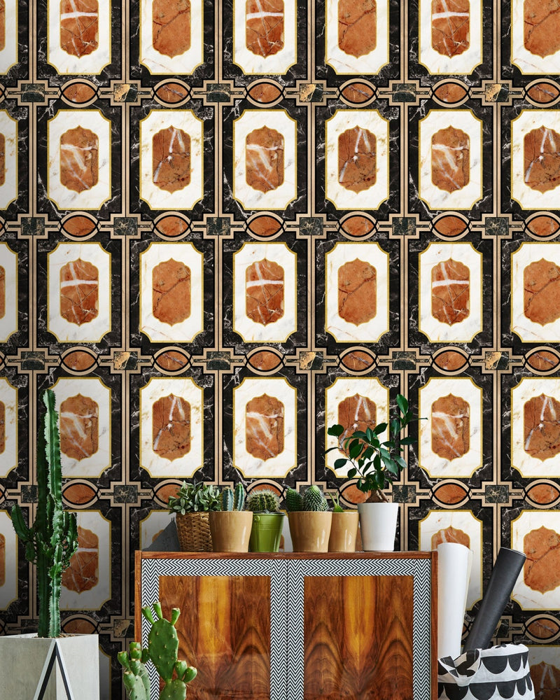 Mind The Gap - WALDORF Ochre Wallpaper - WP20357