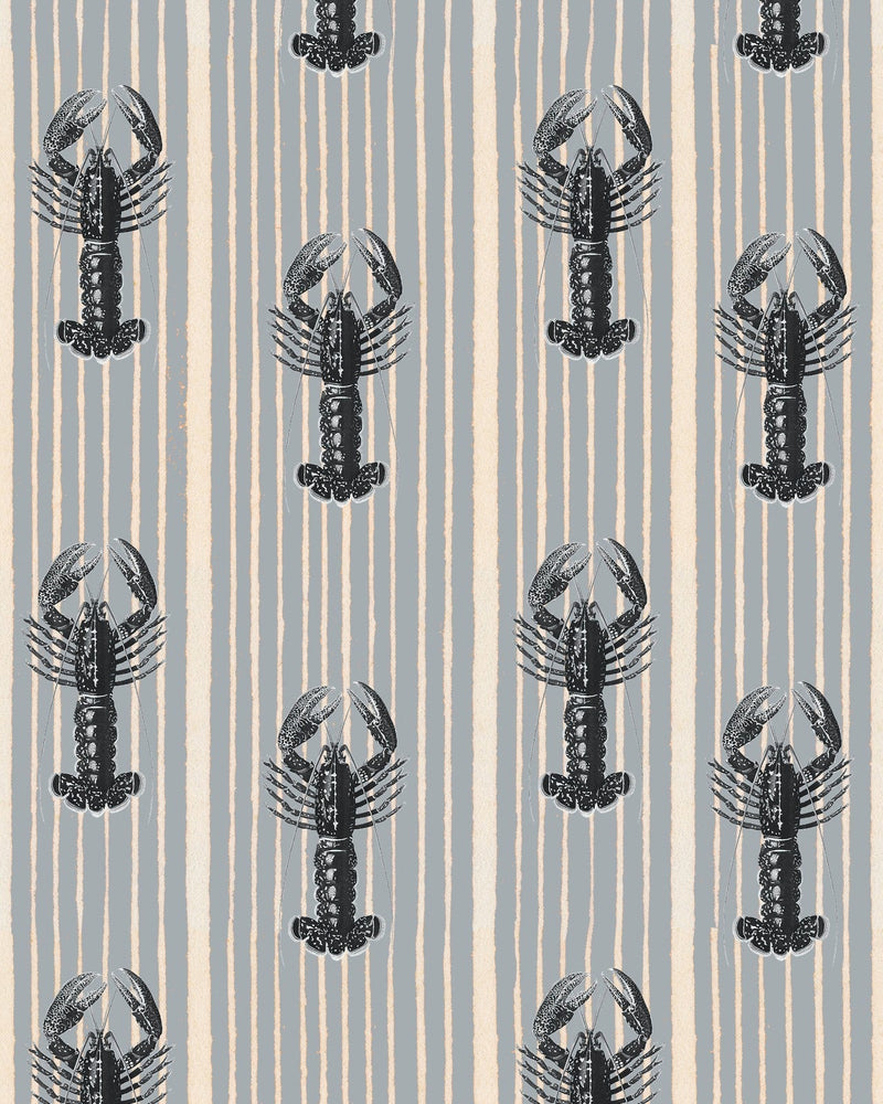 Mind The Gap - MEDITERRANEAN LOBSTERS Light Grey Wallpaper - WP30063