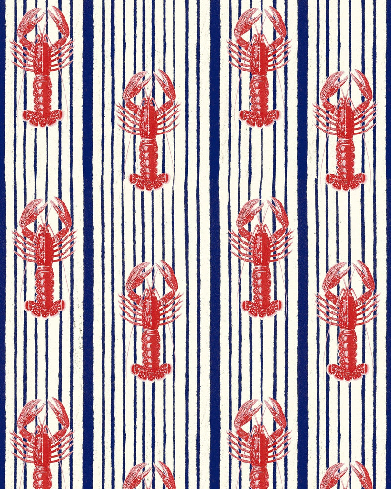 Mind The Gap - MEDITERRANEAN LOBSTERS White Wallpaper - WP30065