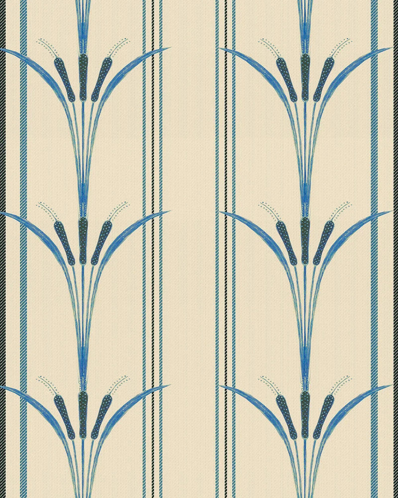 Mind The Gap - DANUBE STRIPE Blue Wallpaper - WP30156