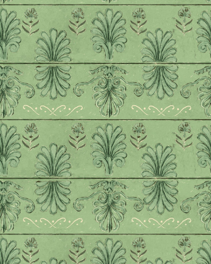 Mind The Gap - MYKONOS VILLA MOTIF Island Green Wallpaper - WP30040