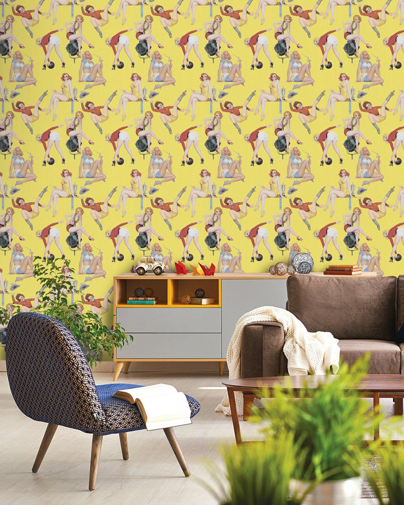 Mind The Gap - PIN-UP GIRLS Premium Wallpaper - WP20068