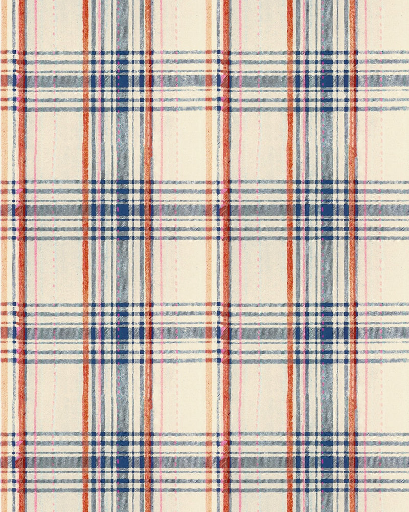 Mind The Gap - SEAPORT PLAID Cream Wallpaper - WP30068