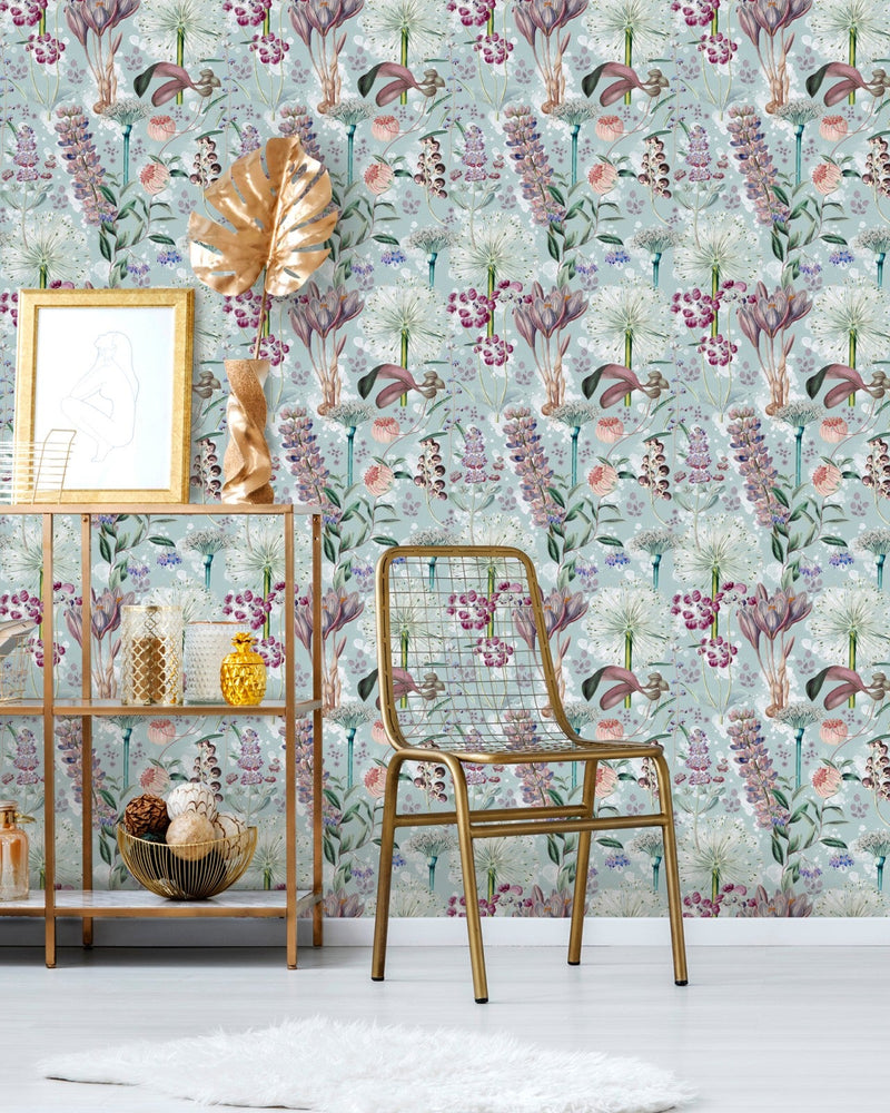 Mind The Gap - GARDEN OF EDEN Aquamarine Wallpaper - WP20325