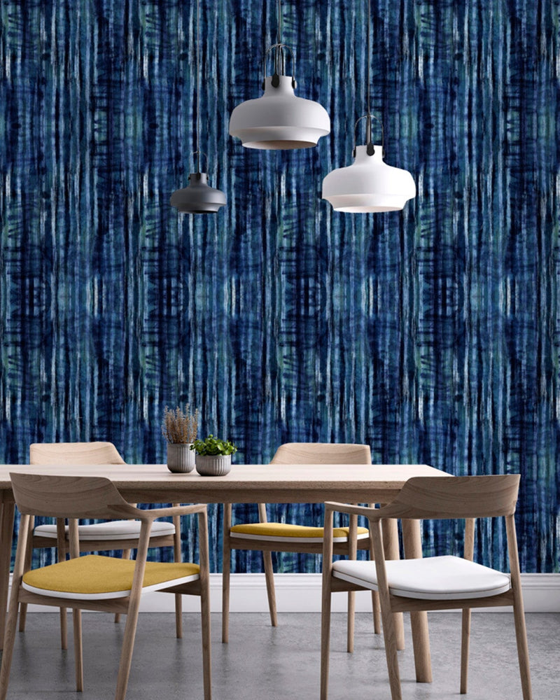 Mind The Gap - TIE DYE Indigo Wallpaper - WP20393