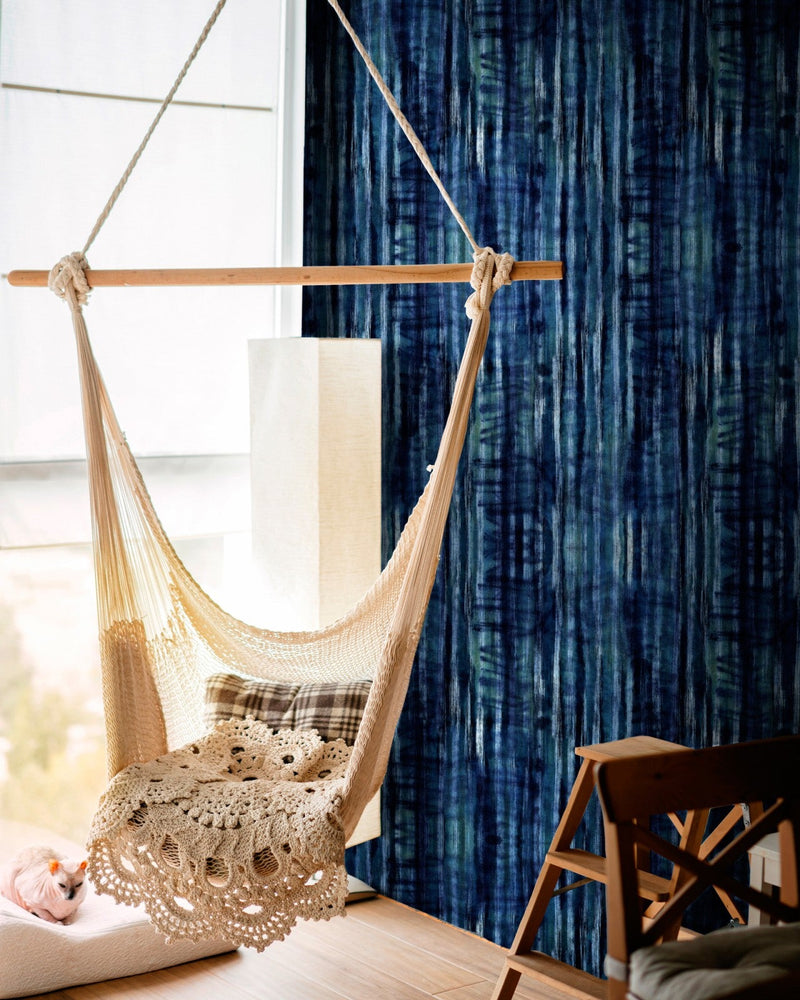 Mind The Gap - TIE DYE Indigo Wallpaper - WP20393