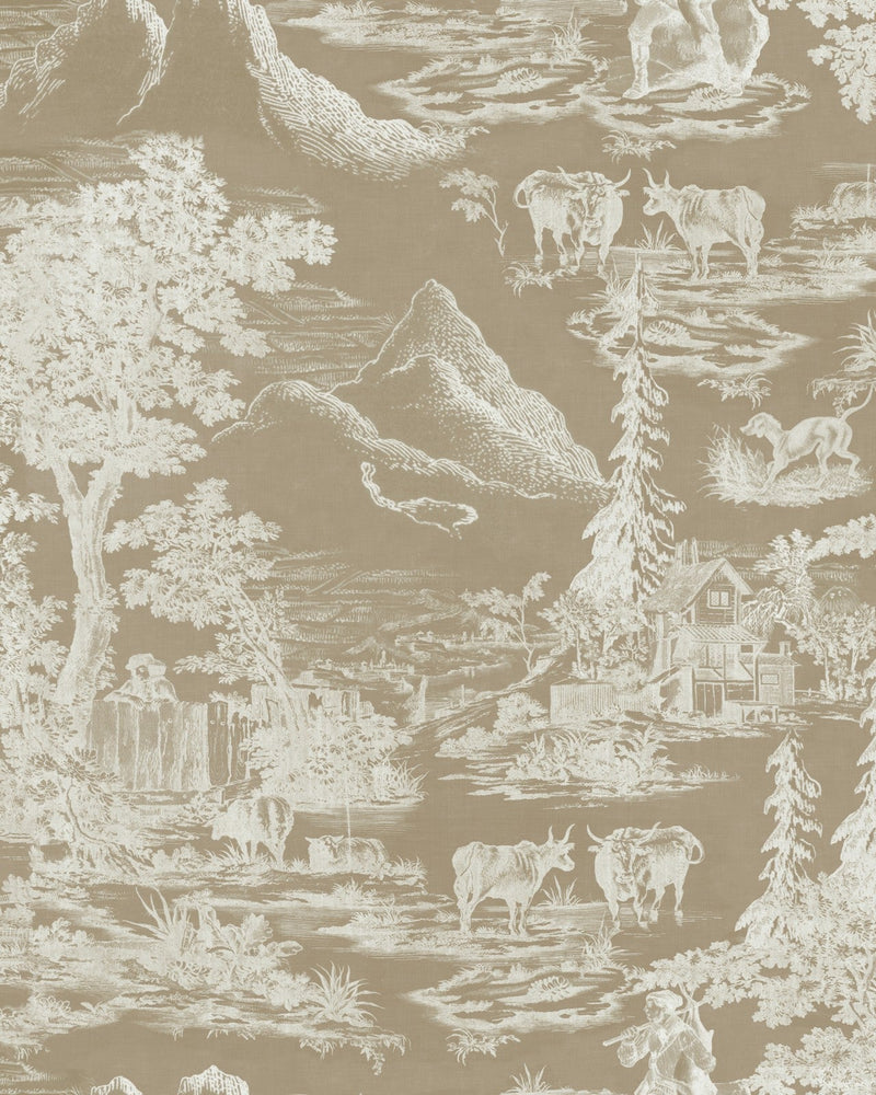 Mind The Gap - TOILE DU TYROL Taupe Wallpaper - WP30148