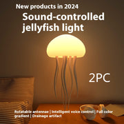Dynamic touch-controlled LED jellyfish lamp