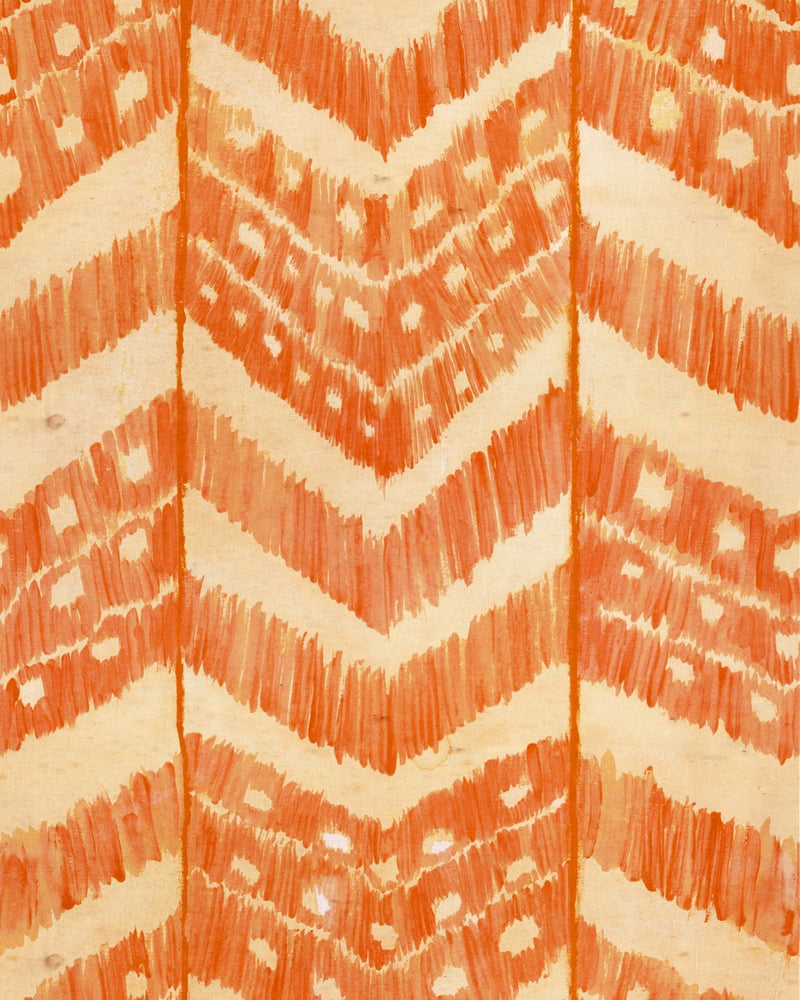 Mind The Gap - TURKISH IKAT Tangerine Wallpaper - WP30058
