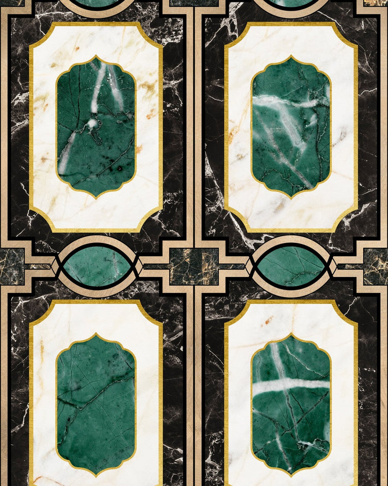 Mind The Gap - WALDORF Emerald Wallpaper - WP20356