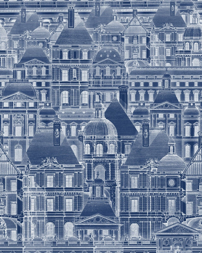 Mind The Gap - LOUVRE Blue Wallpaper - WP20021