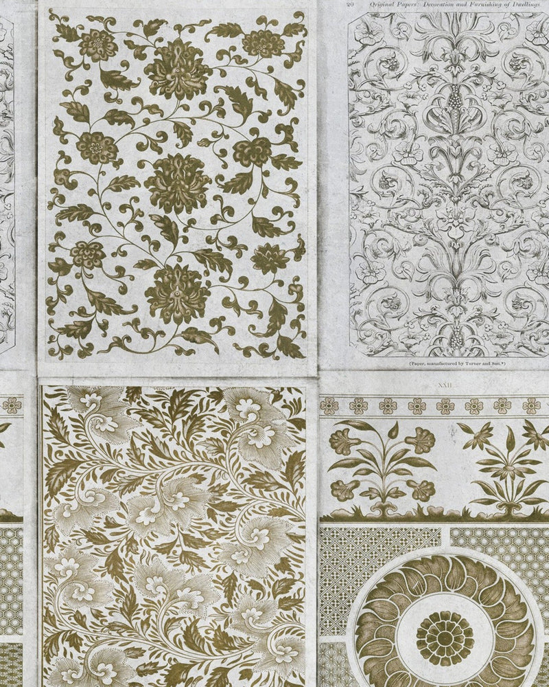 Mind The Gap - CHINESE PATTERN Brown Premium Wallpaper - WP20052