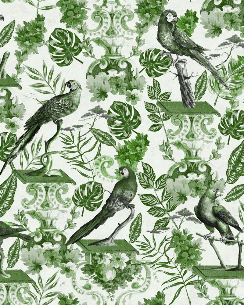 Mind The Gap - LA VOLIERE GREEN Wallpaper - WP20438