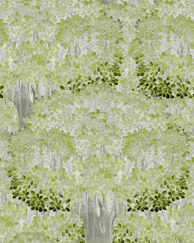 Mind The Gap - SAVAGE LEAVES Green Wallpaper - WP20445