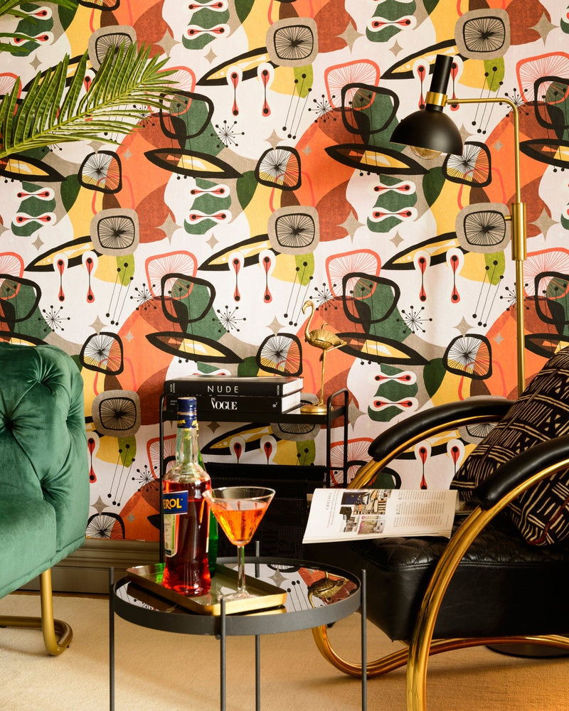 Mind The Gap - CENTURY ELEMENTS Green Wallpaper - WP20530